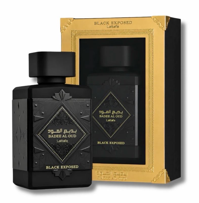 Caja original Black Exposed Lattafa Badee Al Oud 100 ml