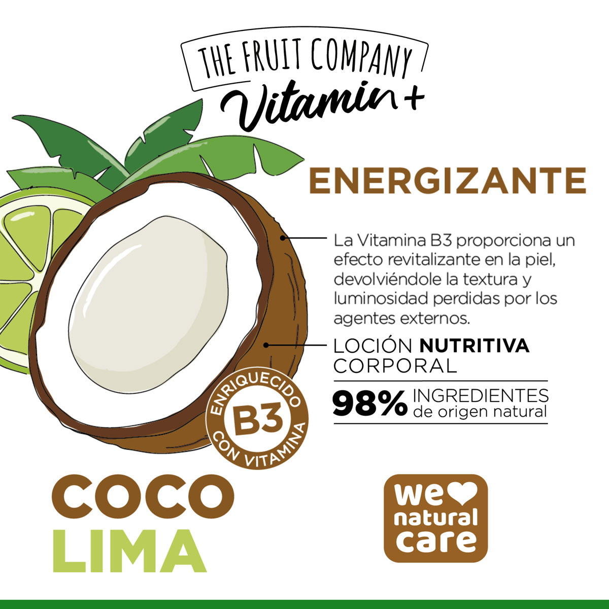 Loción nutritiva COCO LIMA THE FRUIT COMPANY