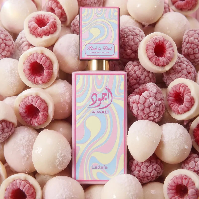 AJWAD PINK TO PINK CREAMY ELIXIR - Lattafa | Perfume Árabe Gourmand Afrutado, Cremoso y Adictivo