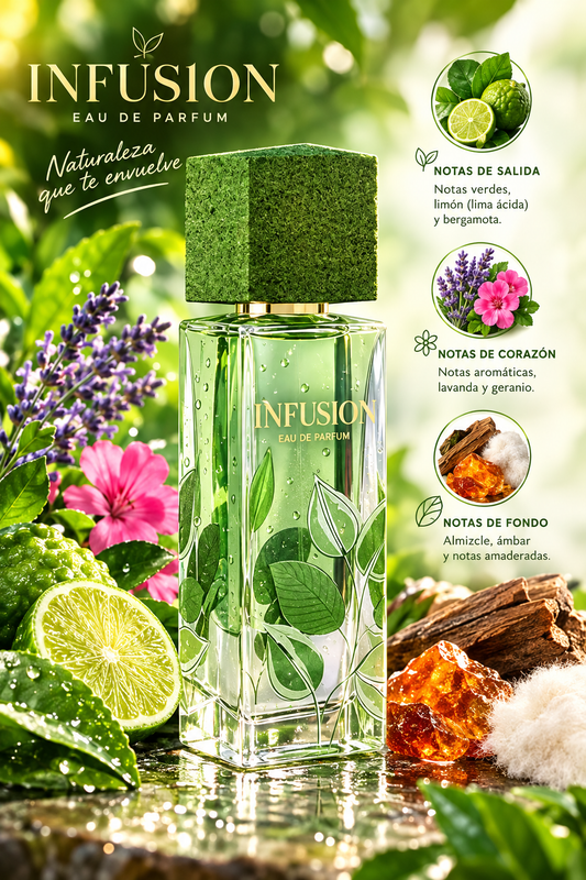 INFUSION de Armaf perfume árabe unisex cítrico verde y aromático