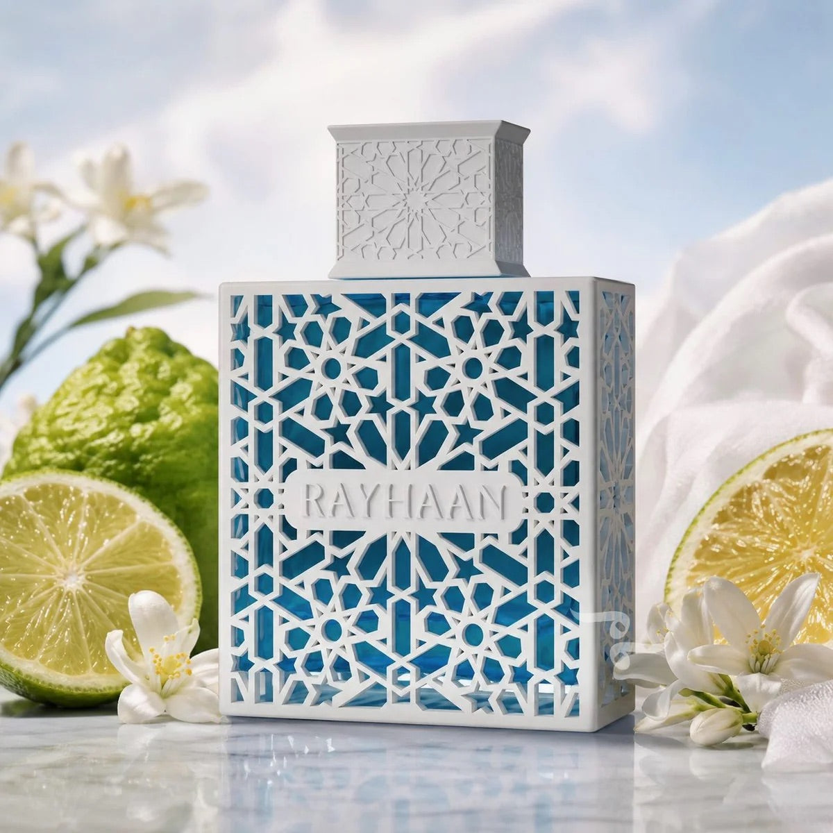 Rayhaan Azul perfume fresco cítrico con limón y bergamota 100 ml