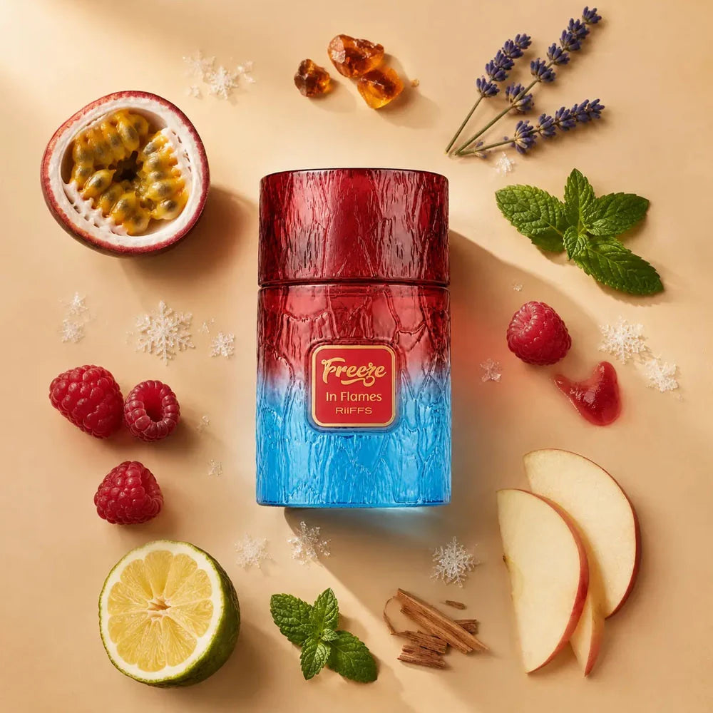 FREEZE IN FLAMES – Riiffs | Extracto de Perfume Unisex Frutal, Fresco y Aromático