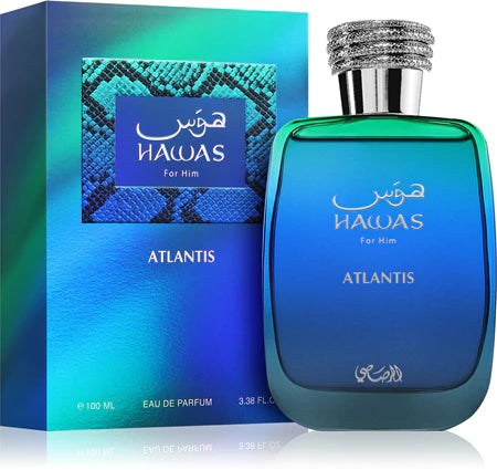 HAWAS ATLANTIS - Rasasi | Perfume Árabe Marino, Mineral Y Amaderado