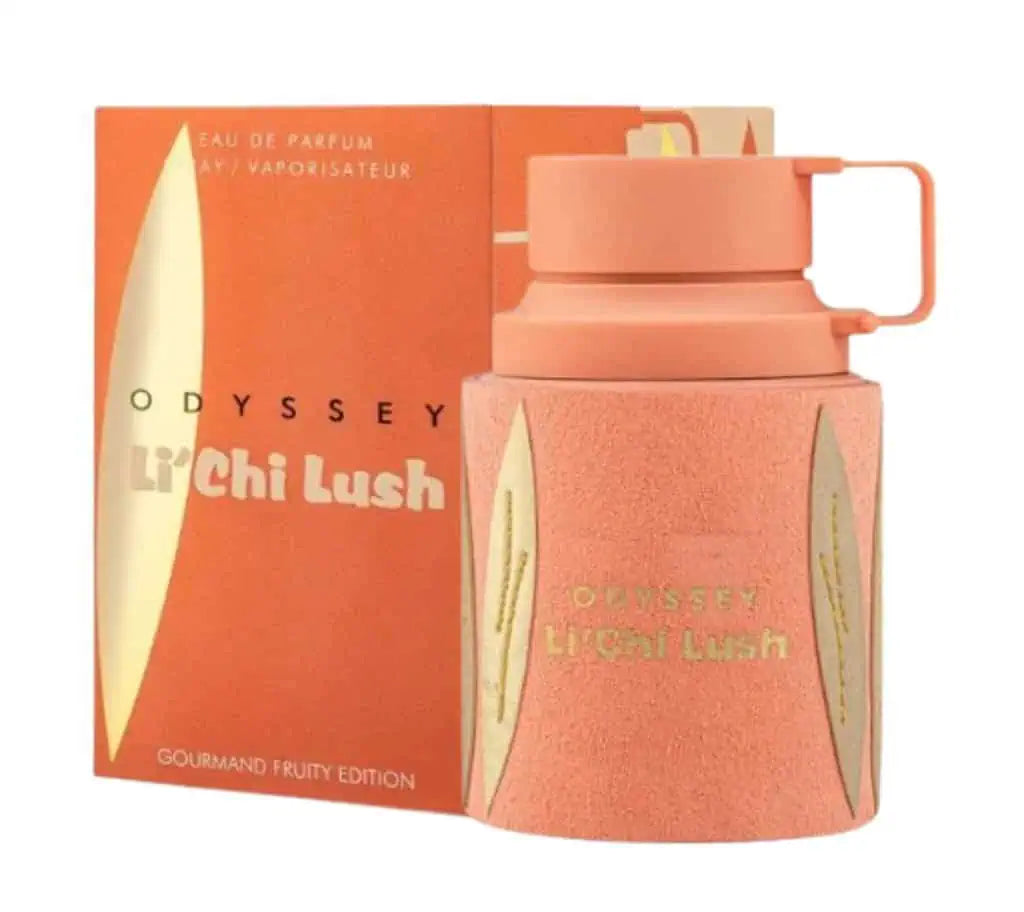 Caja del perfume Armaf Odyssey Li'chi Lush diseño elegante de fragancia árabe femenina moderna