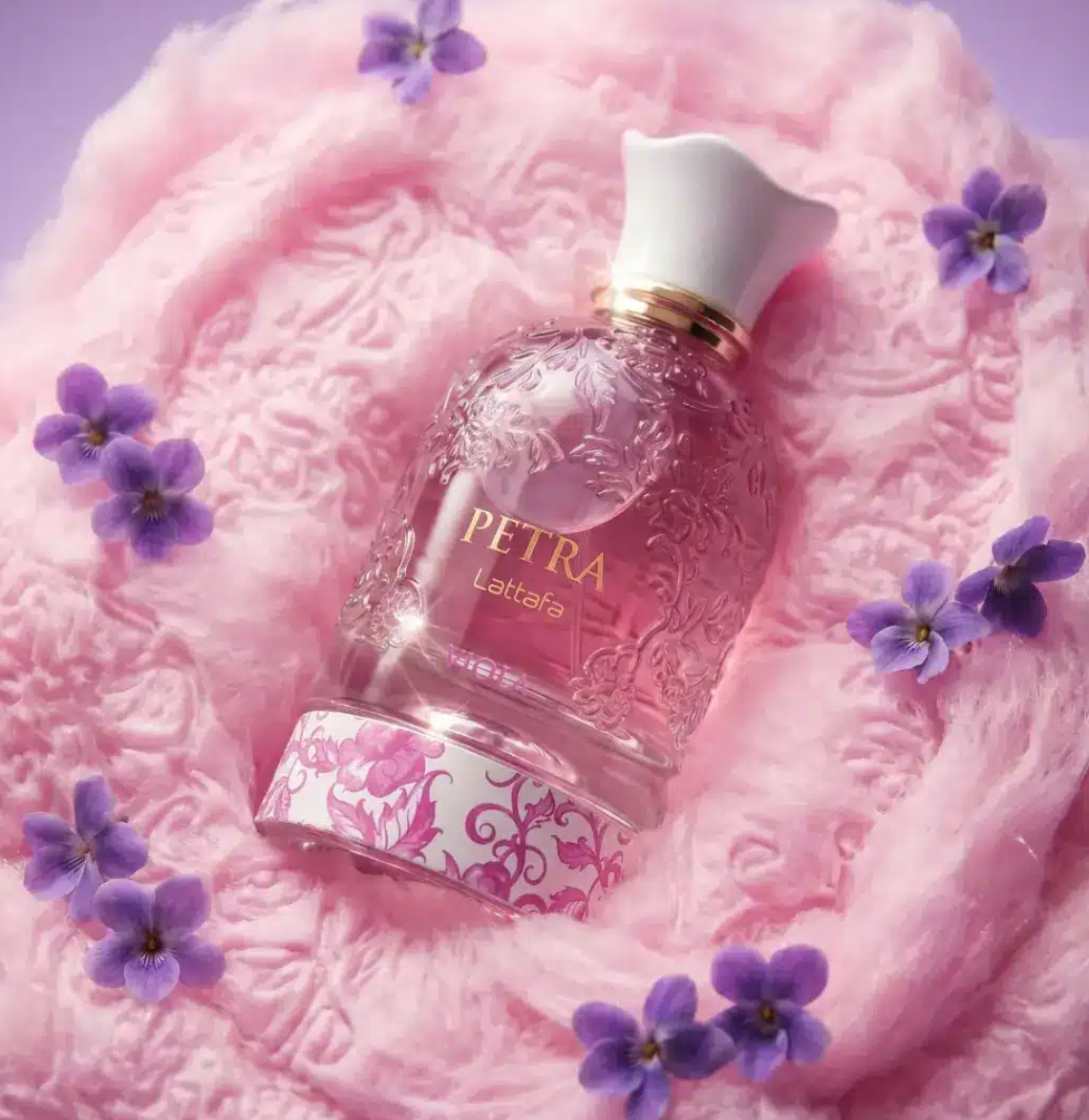 Petra Viola de Lattafa perfume árabe femenino floral afrutado y dulce