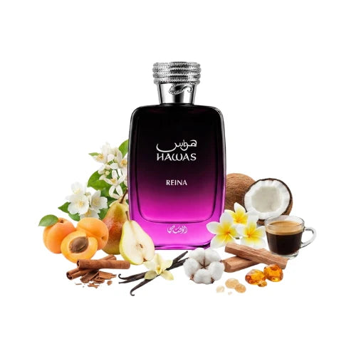 HAWAS REINA - Rasasi | Perfume Árabe Floral, Frutal y Vainillado