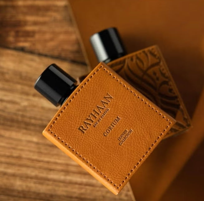 RAYHAAN CORIUM LEATHER COLLECTION - Rayhaan | Perfume Árabe Masculino con Cuero, Vainilla y Especias