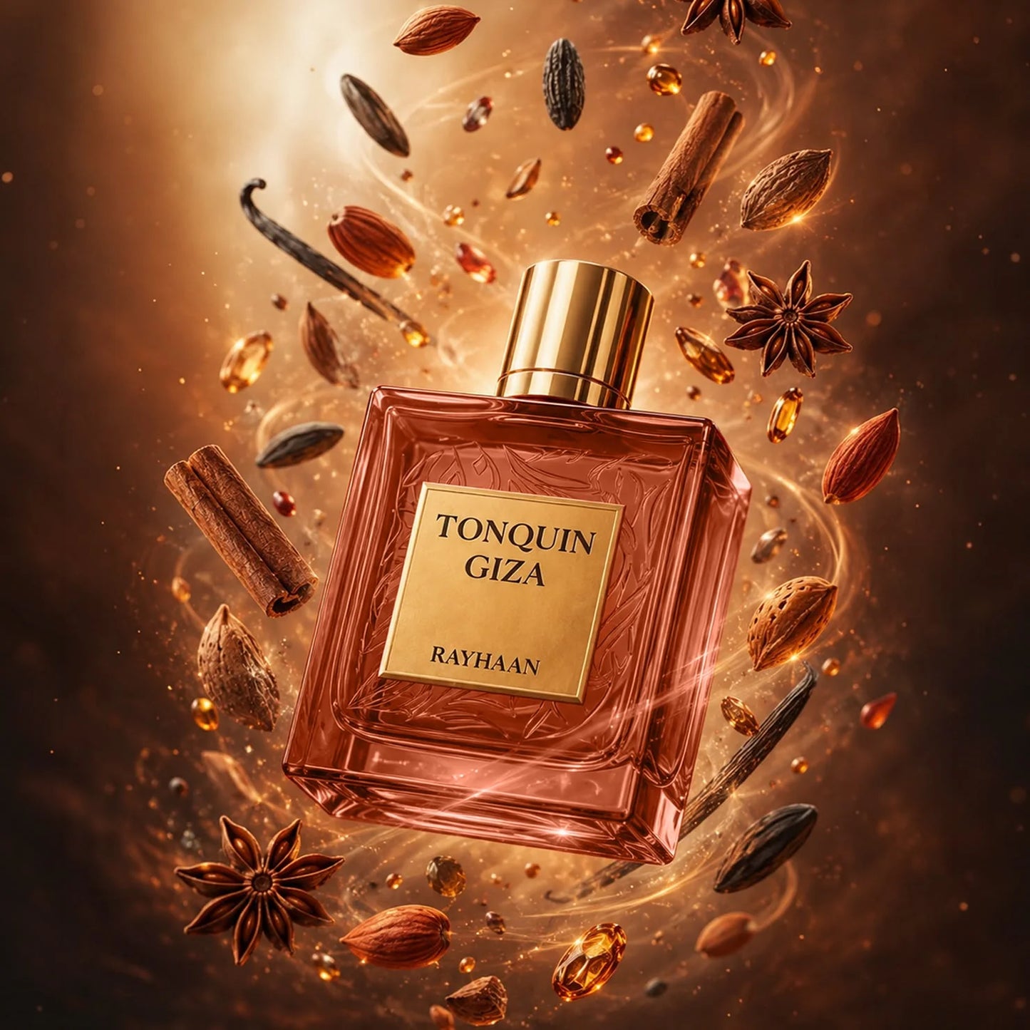 TONQUIN GIZA - Rayhaan | Perfume Árabe Unisex Avainillado, Almendrado y Gourmand